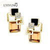 Brincos Vintage Long Square Crystal Earring - asilstores