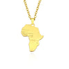 Hiphop Map of Africa Necklaces Pendants Gold Silver - asilstores