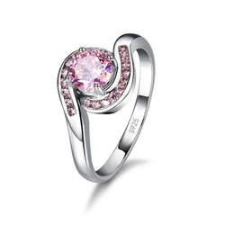 New Design Pink Cubic Ring - asilstores