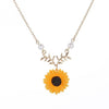 Sunflower Pendant Alloy Necklace - asilstores