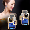 Brincos Vintage Long Square Crystal Earring - asilstores