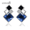 Brincos Vintage Long Square Crystal Earring - asilstores
