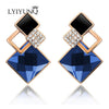 Brincos Vintage Long Square Crystal Earring - asilstores