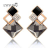 Brincos Vintage Long Square Crystal Earring - asilstores