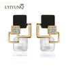 Brincos Vintage Long Square Crystal Earring - asilstores