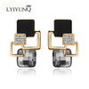 Brincos Vintage Long Square Crystal Earring - asilstores