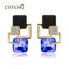 Brincos Vintage Long Square Crystal Earring - asilstores