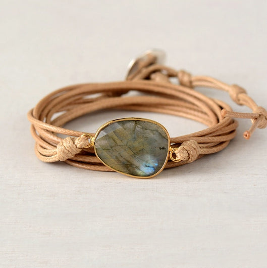 Rope Wrap Bracelet Natural Stones - asilstores