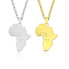 Hiphop Map of Africa Necklaces Pendants Gold Silver - asilstores