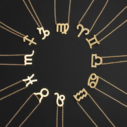 Sign 12 Constellation Necklaces Pendants Choker - asilstores