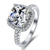 Jemmin Square Clear Cubic Finger Rings - asilstores